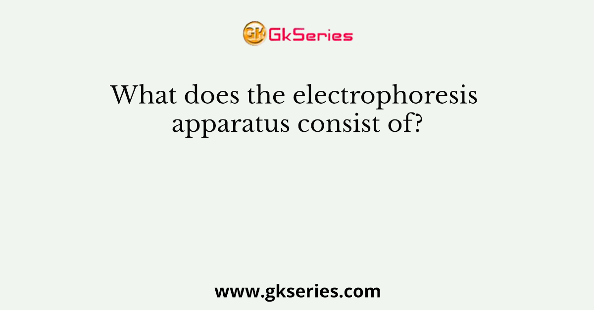 What does the electrophoresis apparatus consist of?