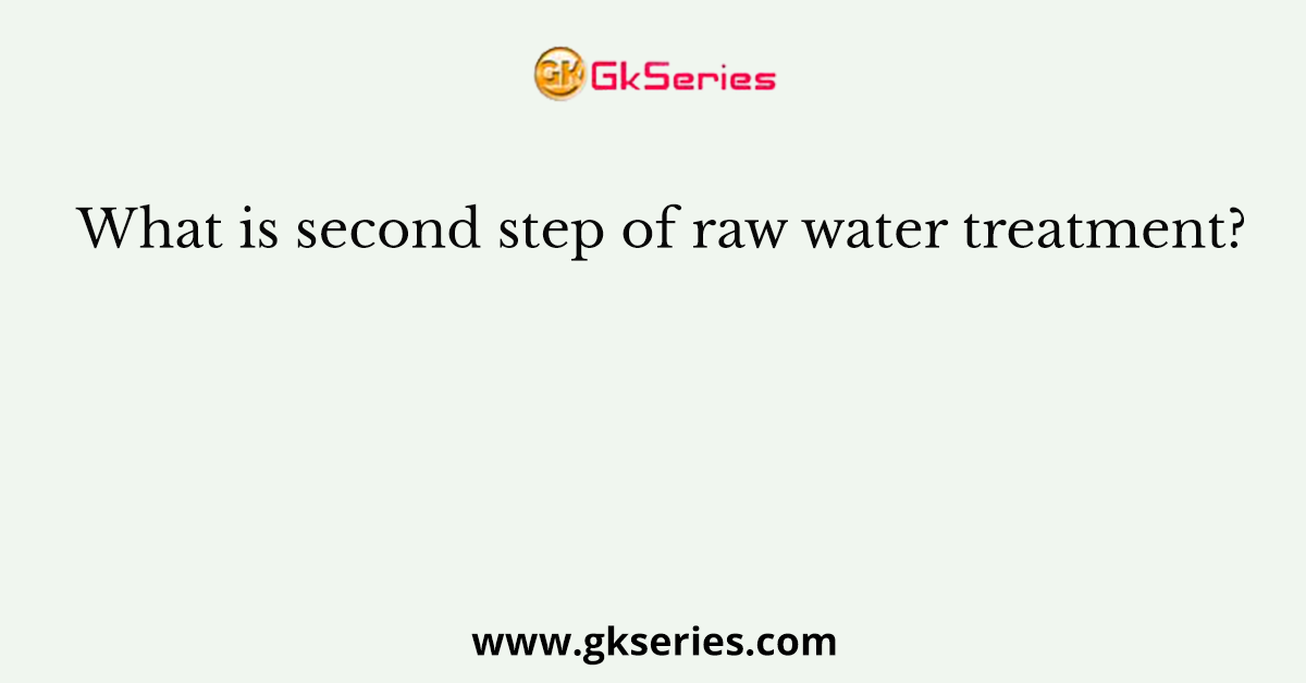 What is second step of raw water treatment?