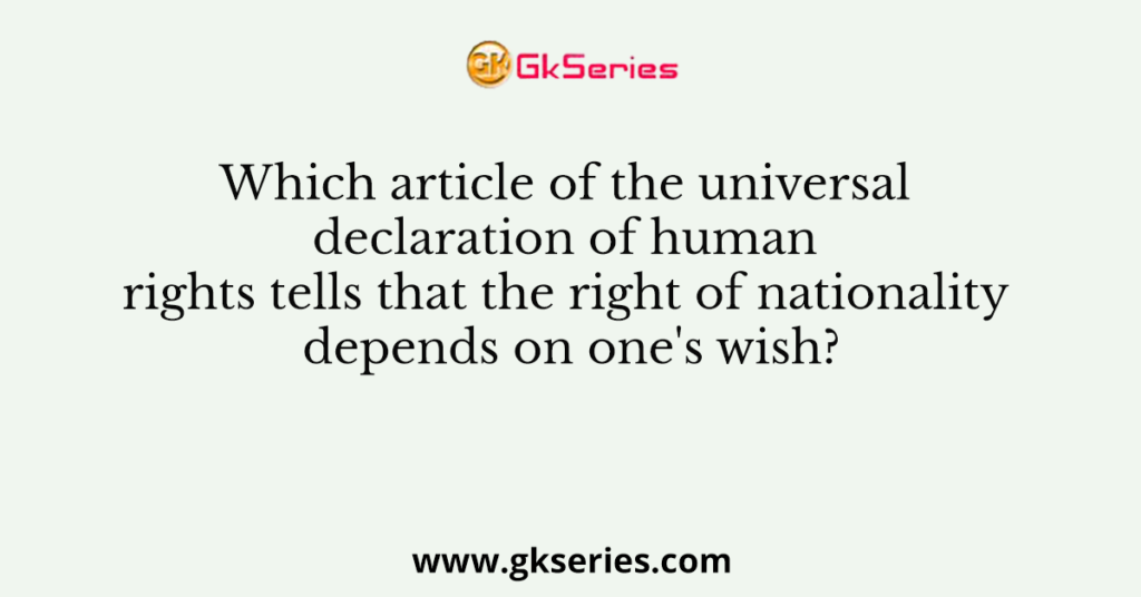 Which Article Of The Universal Declaration Of Human Rights Tells That ...