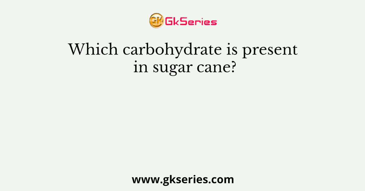 Which carbohydrate is present in sugar cane?