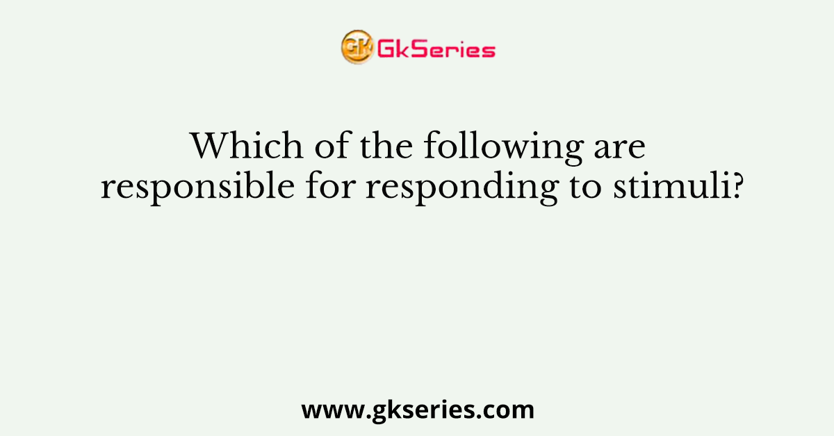 Which of the following are responsible for responding to stimuli?
