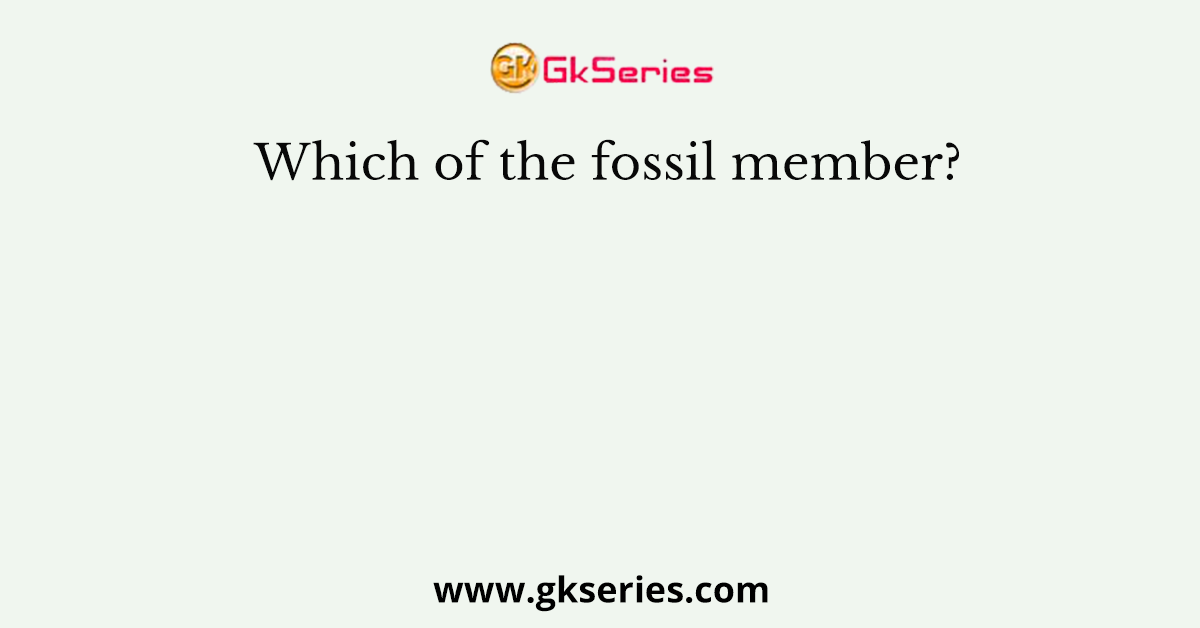 Which of the fossil member?