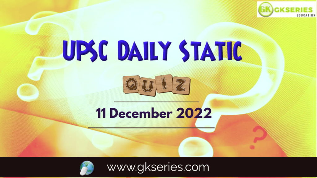 UPSC Daily Static Quiz