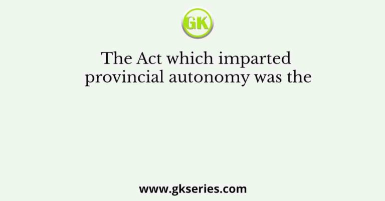 Provincial Autonomy Meaning