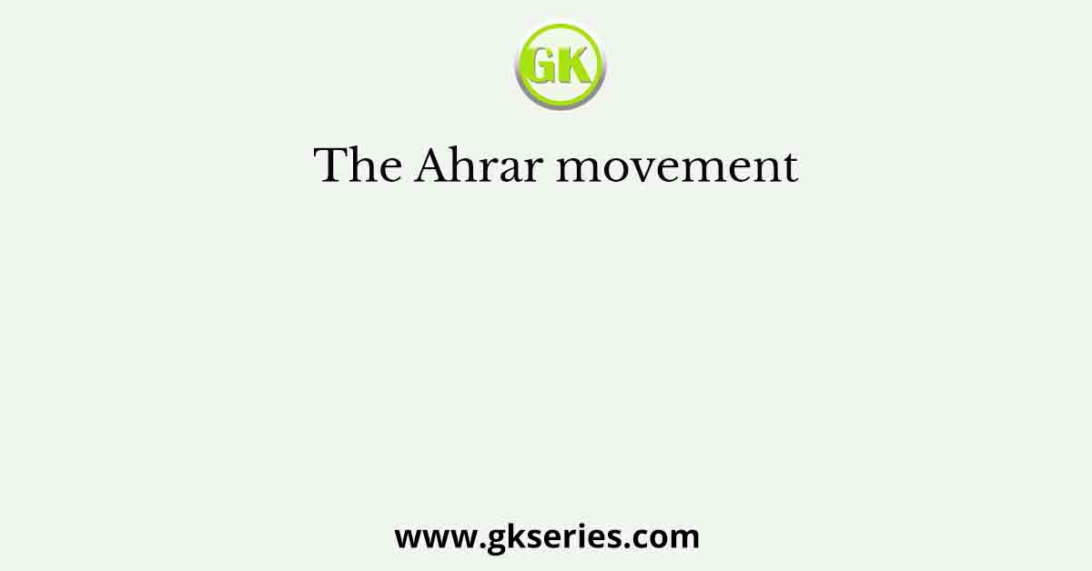 The Ahrar movement