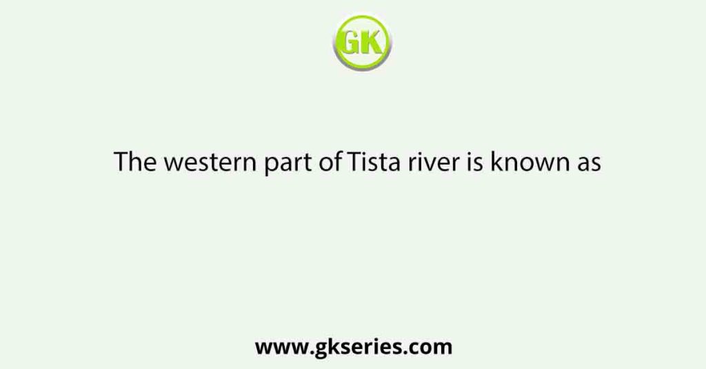 The western part of Tista river is known as