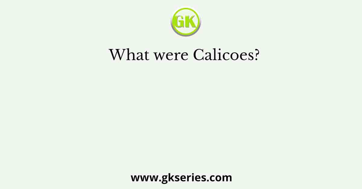 What were Calicoes?