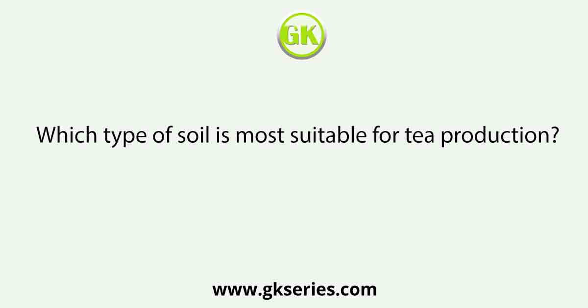 Which type of soil is most suitable for tea production?