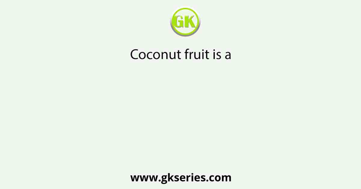 Coconut fruit is a