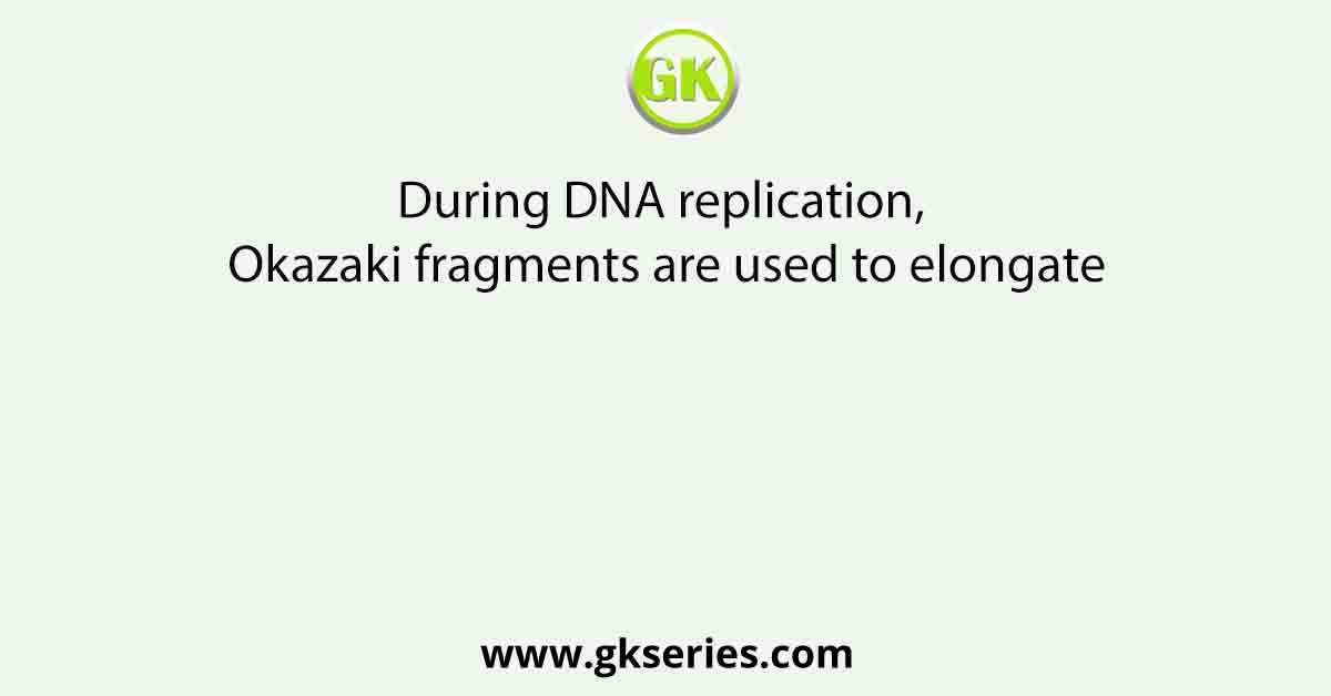 During DNA replication, Okazaki fragments are used to elongate