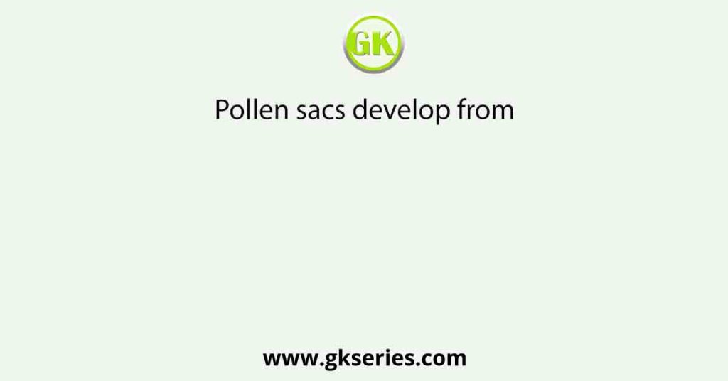 Pollen sacs develop from