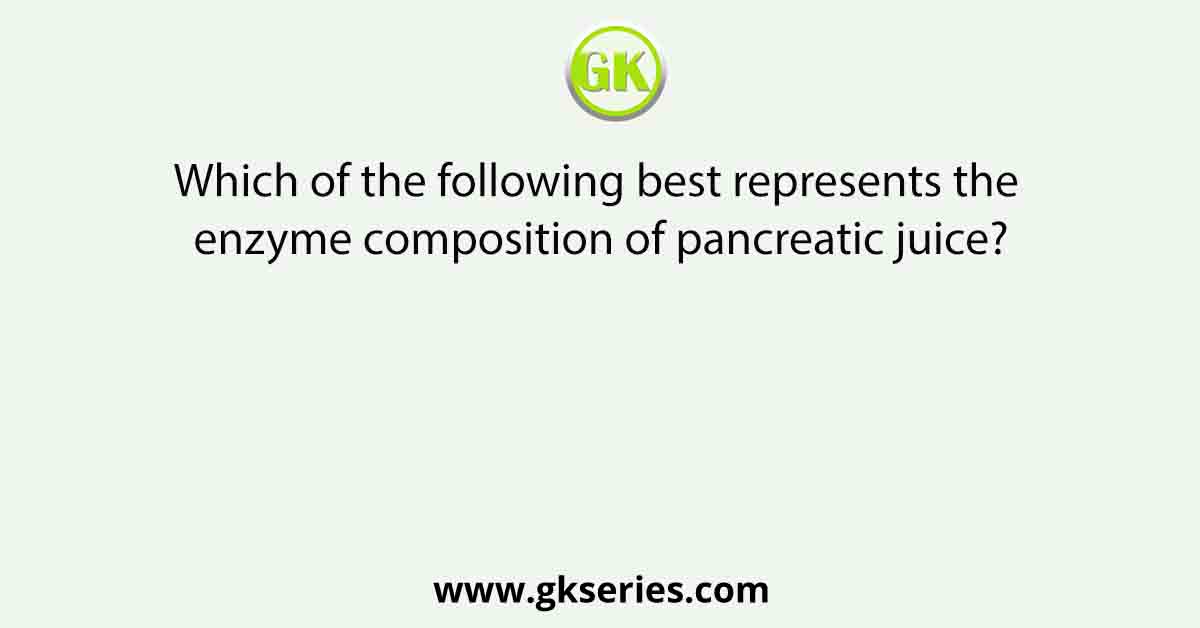 Which of the following best represents the enzyme composition of pancreatic juice?