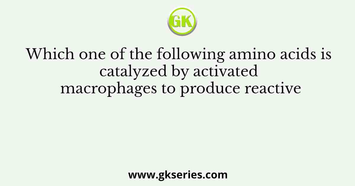 Which one of the following amino acids is catalyzed by activated macrophages to produce reactive