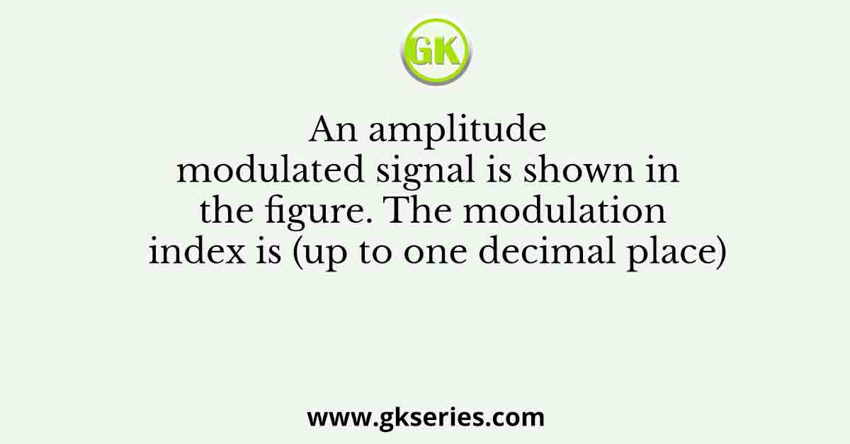 An amplitude modulated signal is shown in the figure. The modulation index is (up to one decimal place)