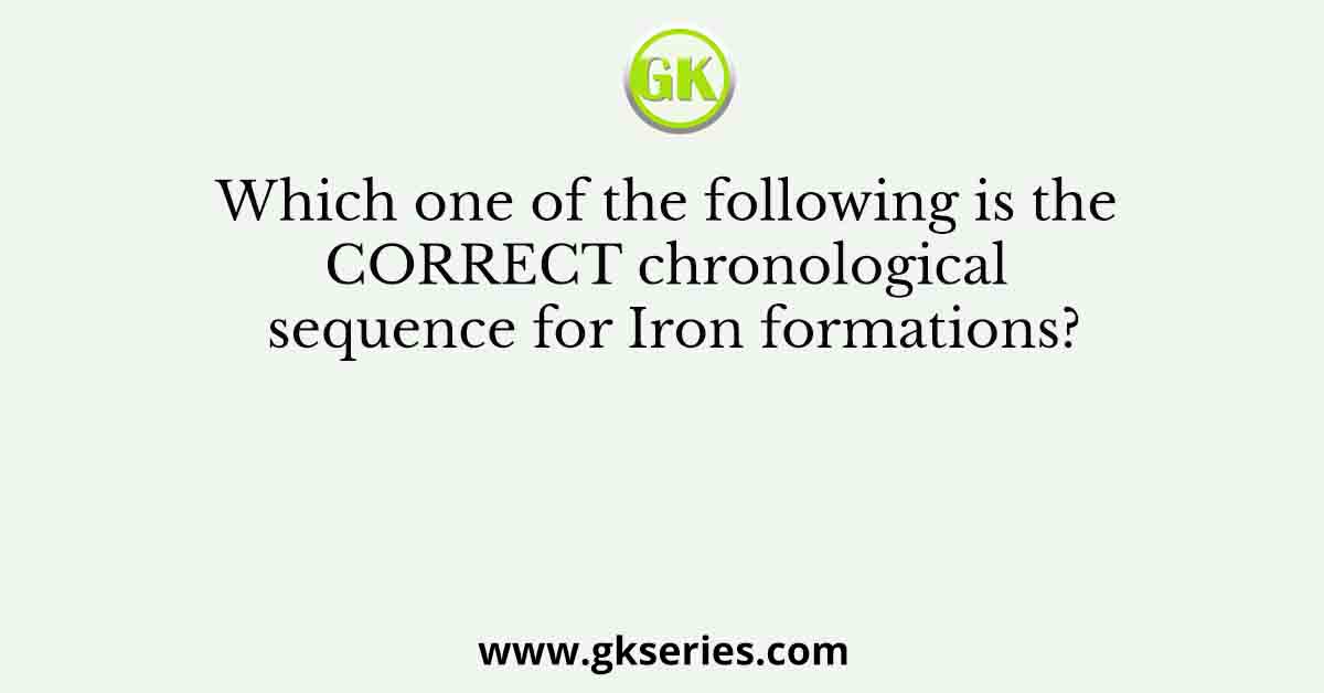 Which one of the following is the CORRECT chronological sequence for Iron formations?