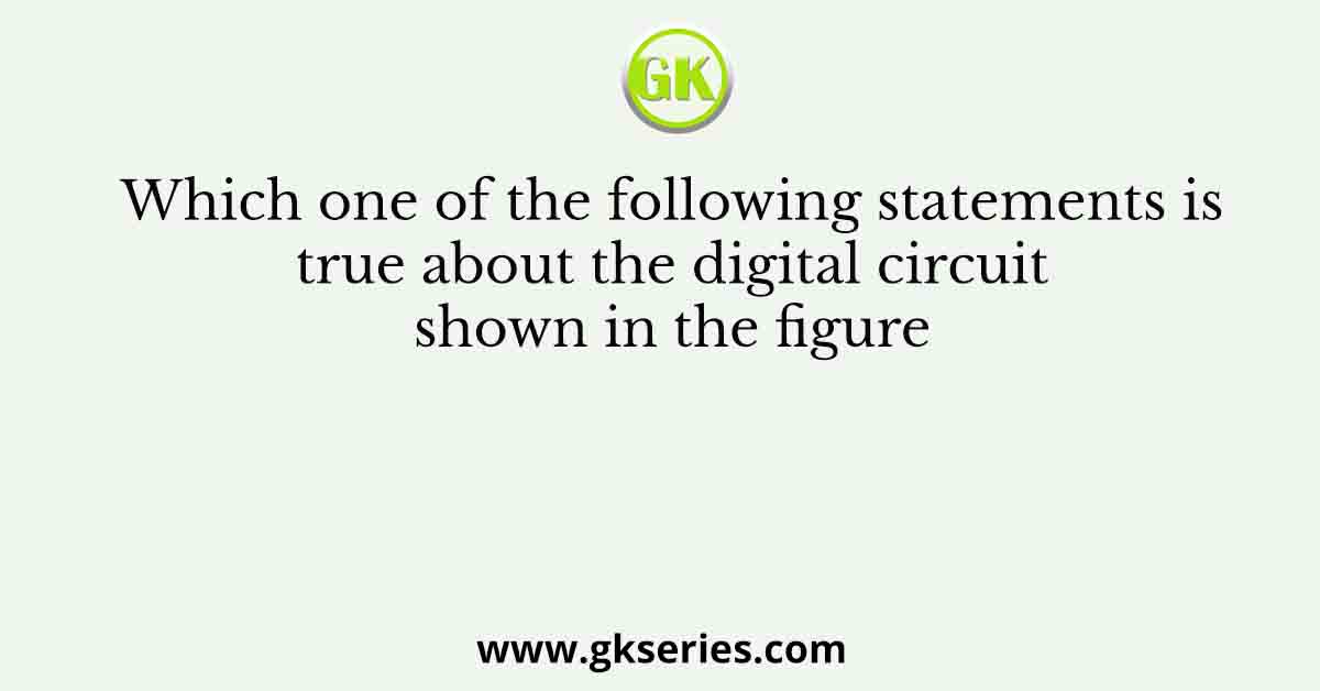 Which one of the following statements is true about the digital circuit shown in the figure