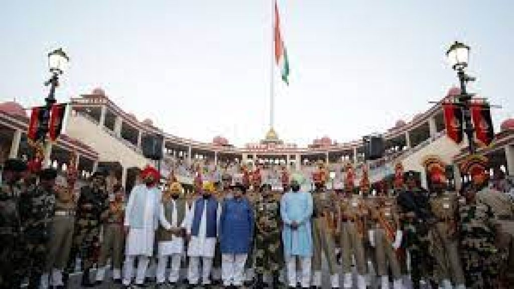 Nitin Gadkari inaugurated 418-feet national flag at Attari-Wagah border