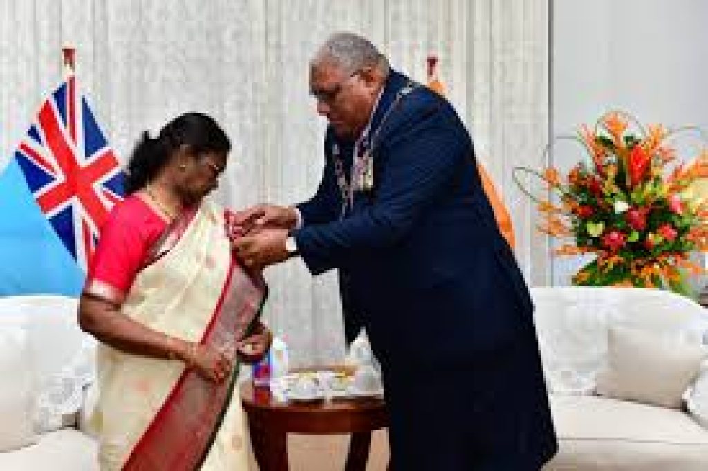 President Droupadi Murmu Conferred “Companion of the Order of Fiji” in the Capital Suva