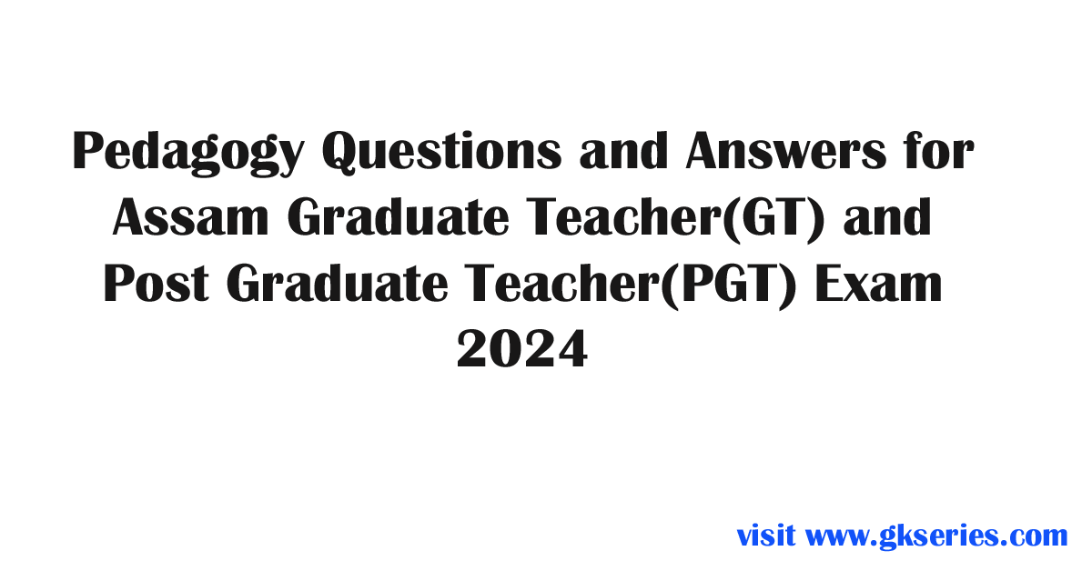 Pedagogy Questions and Answers