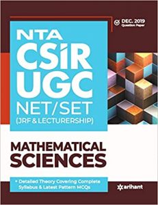 NTA CSIR UGC NET/SET ((JRF & LECTURERSHIP) Mathematical Sciences