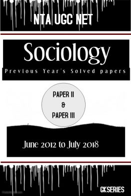 NTA UGC NET SOCIOLOGY PREVIOUS YEARS SOLVED PAPERS